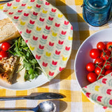 Beebee Wraps...náttúrulegar matvælaumbúðir úr býflugnavaxi... Túlipanamynstur - 3 stærðir í pakka ( lítil, miðstærð og stór) eru ný vara