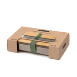 Nestisbox, úr riðfríu stáli - Hafblátt / stál / bambus