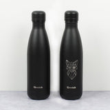 Qwetch Flaska úr einangruðu, riðfríu stáli, special edition  - All Black Fox - 500 ml 🦊