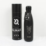 Qwetch Flaska úr einangruðu, riðfríu stáli, special edition  - All Black Fox - 500 ml 🦊