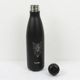 Qwetch Flaska úr einangruðu, riðfríu stáli, special edition  - All Black Fox - 500 ml 🦊