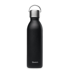 Qwetch Active Drykkjarflaska 600 ml. Svört f.  Heitt/kalt