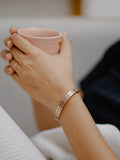 Handslegið Kopararmband með mosaíkmunstri