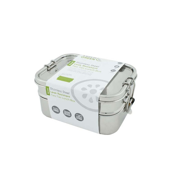 Nestisbox, tveggja hæða - Buruni, lekaþolið, úr riðfríu stáli