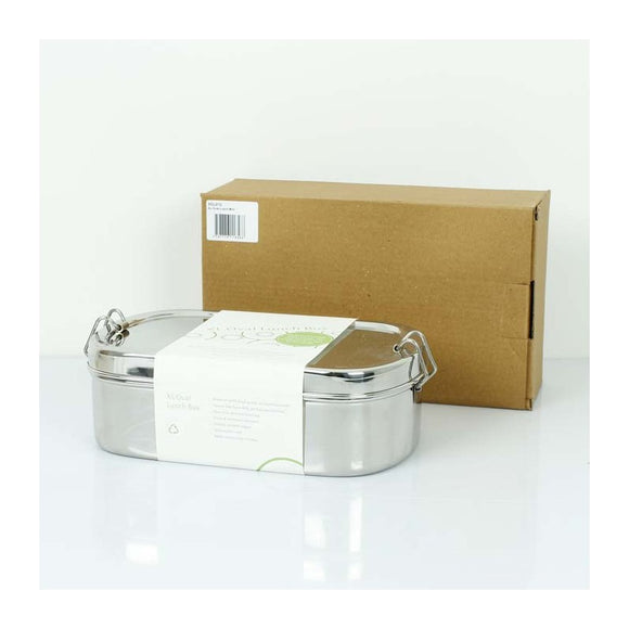Nestisbox, Extra stórt, sporöskjulaga, úr riðfríu stáli - Surat